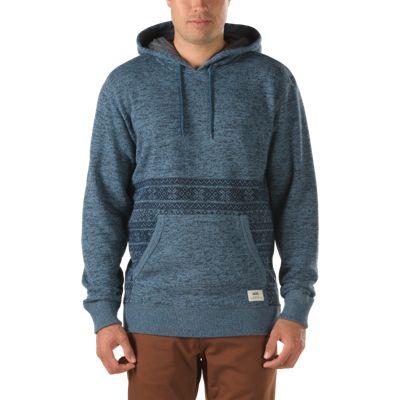 Vans Mens Shoes Skate Shoes Mens Shoes Mens Sandals Harpster Pullover Hoodie (blue Mirage Heather)