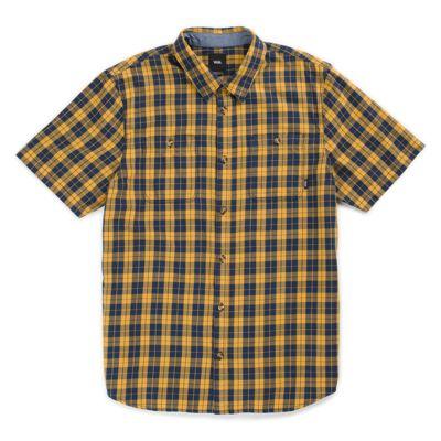 Vans Hardwick Buttondown Shirt (dress Blues Mineral Yellow)