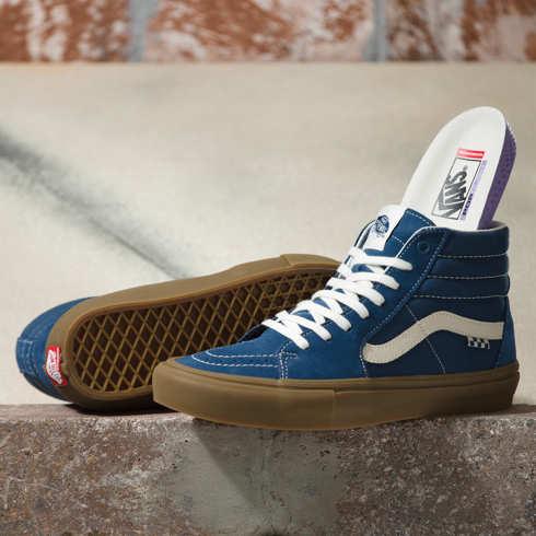 Vans Suede Gum Skate Sk8-hi (dark Denim)