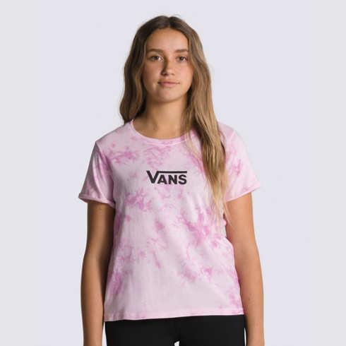 Vans Kids Tie Dye Washed Roll Tee (cyclamen)