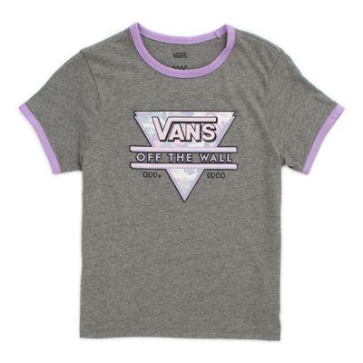 Vans Girls Pastel Camo Tee (grey Heather/fairy Wren)