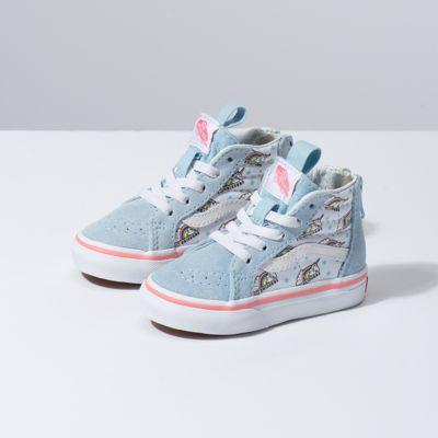 Vans Toddler Unicorn Sk8-hi Zip (cool Blue/true White)
