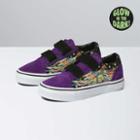 Vans Kids Glow Wizard Old Skool V Shoe (purple/black)