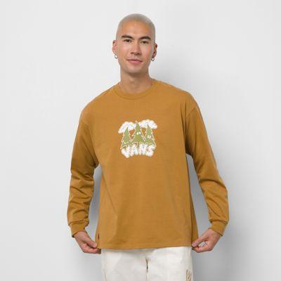 Vans Off The Wall Skate Classics Long Sleeve Tee (bone Brown)
