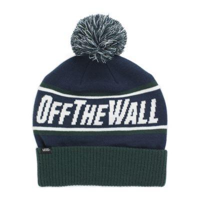 Vans Off The Wall Pom Beanie (dress Blues-vans Scarab)