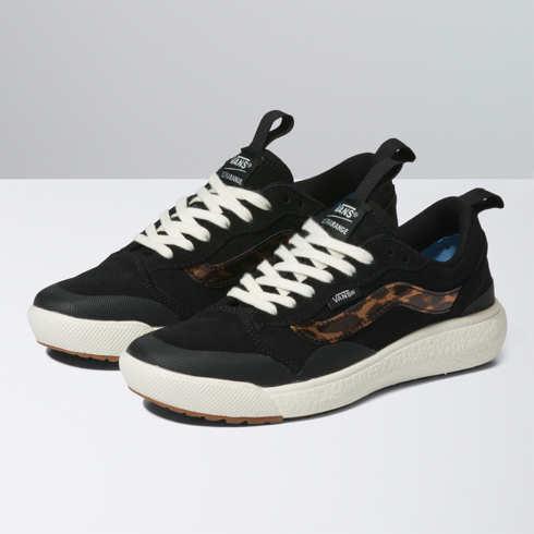 Vans Patent Leopard Ultrarange Exo Se Shoe (black)