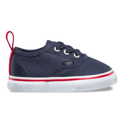 Vans Toddler Pop Authentic Elastic Lace (parisian Night/racing Red)