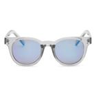Vans Welborn Sunglasses (pebble Grey Translucent-royal Blue Mirror)
