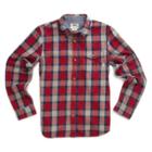 Vans Boys Lachlan Buttondown Shirt (red Dahlia-frost Grey)