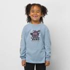 Vans Little Kids Angler Fish Long Sleeve T-shirt (ashley Blue)