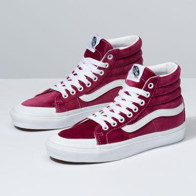 Vans Velvet Sk8-hi Reissue 138 (beet Red/true White)