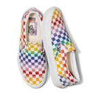 Vans Customs Rainbow Checkerboard Skate Slip-on (customs)
