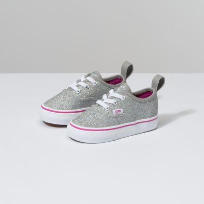Vans Toddler Glitter Textile Authentic Elastic Lace (silver/true White)