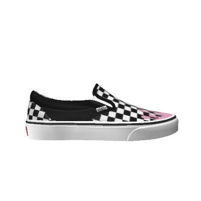 Vans Customs Pink Drips Checkerboard Slip-on (customs)