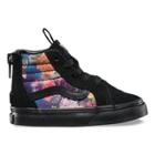 Vans Toddlers Galaxy Floral Sk8-hi Zip (black/black) Kids Shoes
