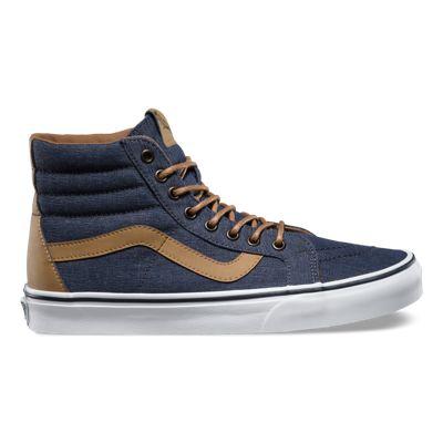Vans Mens Shoes Skate Shoes Mens Shoes Mens Sandals Denim C & L Sk8-hi Reissue (navy)