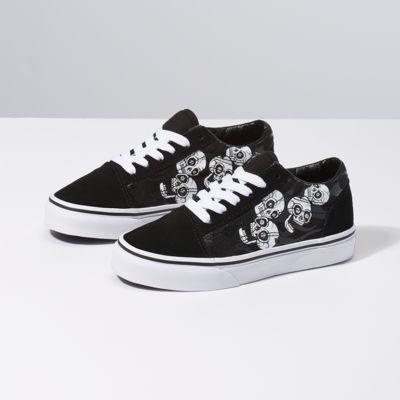 Vans Kids Glossy Flame Old Skool (skulls/black)