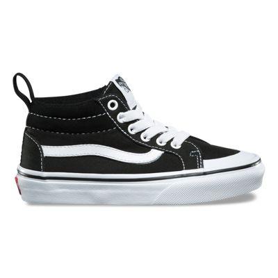 Vans Kids Canvas Racer Mid (black/true White)
