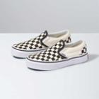 Vans Kids Checkerboard Slip-on Shoe (black/white)