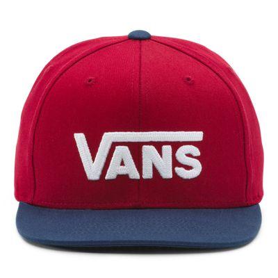 Vans Boys Drop V Snapback Hat (biking Red/dress Blues)