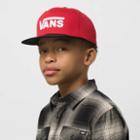Vans Kids Drop V Snapback Hat (true Red)