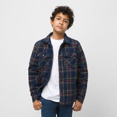 Vans Kids Brickell Reversible Shirt Jacket (dress Blues)