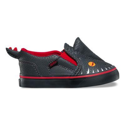 Vans Toddler Asher V (asphalt/racing Red)