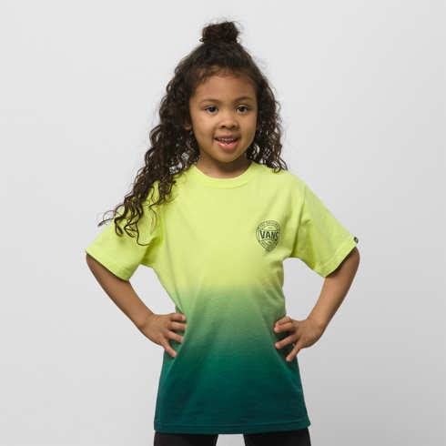 Vans Little Kids Dip Dye T-shirt (lime Punch/deep Teal)