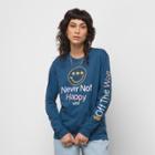 Vans Never Not Happy Long Sleeve Bff Tee (dark Denim)