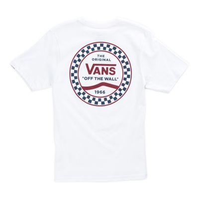 Vans Boys Checkered Side Stripe T-shirt (white)