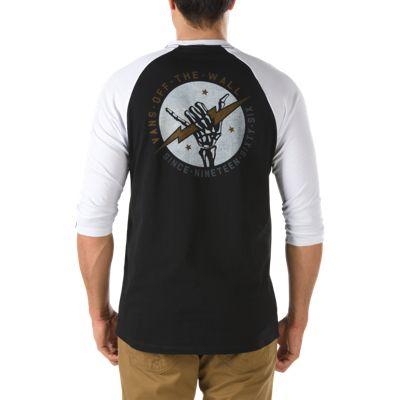 Vans Flight Squad Baseball Tee (black/white) Mens T-shirts