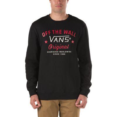 Vans Mens Shoes Skate Shoes Mens Shoes Mens Sandals Glencrest Crew Sweatshirt (black)