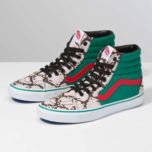 Vans Customs Ultramarine Green Snake Sk8-hi Wide (customs)