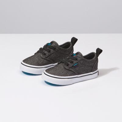 Vans Toddler Textile Atwood Slip-on (black/hawaiian Ocean)