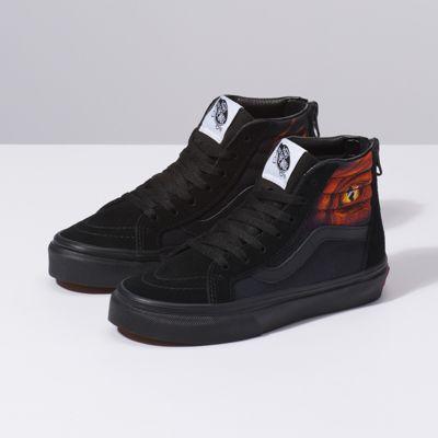 Vans Kids Dragon Flame Sk8-hi Zip (black/black)