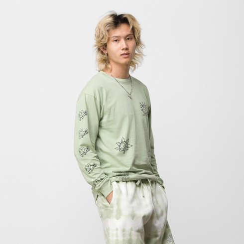 Vans Vintage Peace Of Mind Long Sleeve T-shirt (celadon Green)