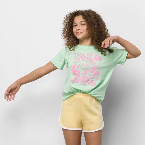 Vans Kids Mascd Mind Bff Tee (green Ash)