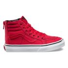Vans Kids Contrast Stitch Sk8-hi Zip (roccocco Red/true White)