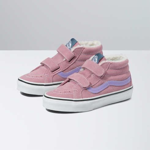 Vans Kids Suede Sherpa Sk8-mid Reissue V Shoe (multi Color Block)