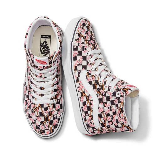 Vans Customs Cherry Blossom Checkerboard Sk8-hi (customs)