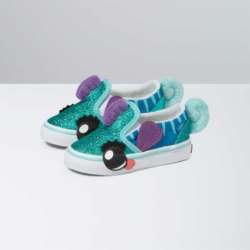 Vans Toddler Slip-on V Seahorse Shoe (aqua Sky)