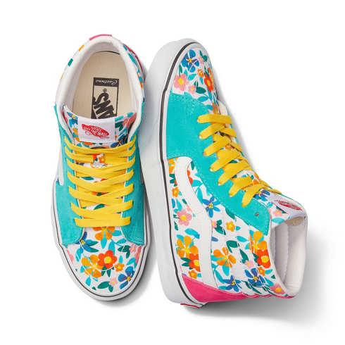 Vans Customs Painted Floral Sk8-hi (customs)