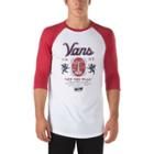 Vans Cold One Raglan T-shirt (white/red Heather)