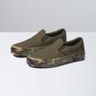 Vans Kids Camo Sidewall Classic Slip-on Shoe (grape Leaf)