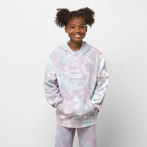 Vans Girls Stamped Tie Dye Bff Hoodie (aquatic)