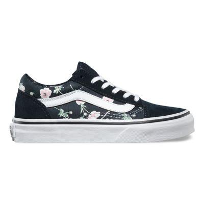 Vans Shoes Kids Vintage Floral Old Skool (blue Graphite)