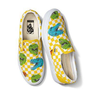 Vans Customs T-rex Checkerboard Creator Slip-on (customs)