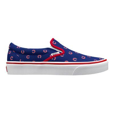 Vans Boys Customs Slip-on (chicago Cubs Blue)