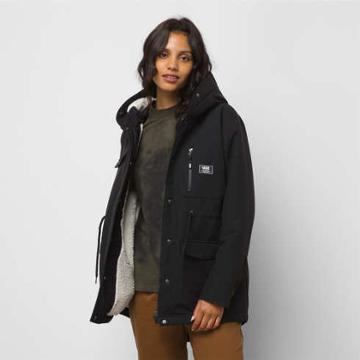 Vans Richfield Hood Sherpa Lined Parka Jacket (black)