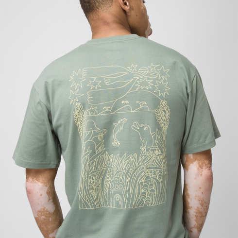 Vans X Mollusk Dolphin Jumper Pocket T-shirt (sea Spray)